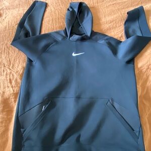 Nike Black Dri-FIT Pullover Hoodie with White Swoosh